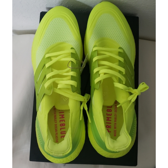 Adidas men's ultraboost 21 running shoes Solar Yellow FY0848 - Picture 10 of 13